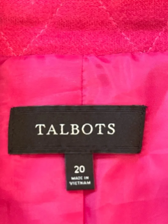 Talbots Quilted Raspberry-Pink Button-Front Jacket - Picture 3 of 4